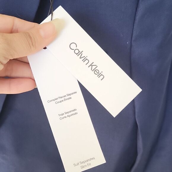 Calvin Klein Blue‎ Slim Fit Suit Blazer Size 18R,NWT - Picture 5 of 7